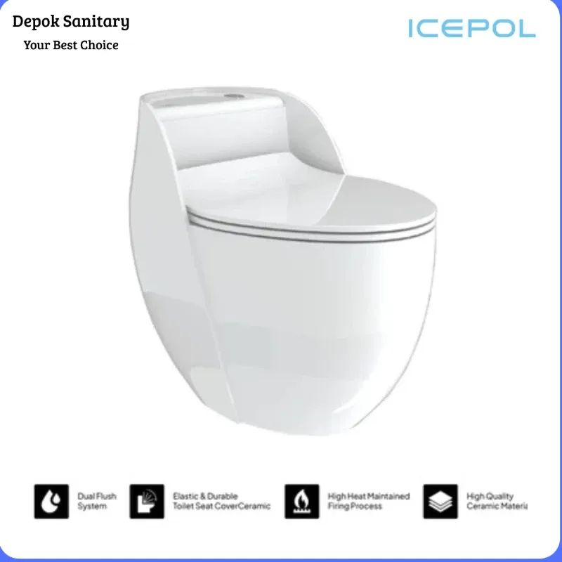 Closet Duduk Icepol Closet Duduk Kloset Duduk Toilet Duduk Toilet WC Minimalis IC 8008